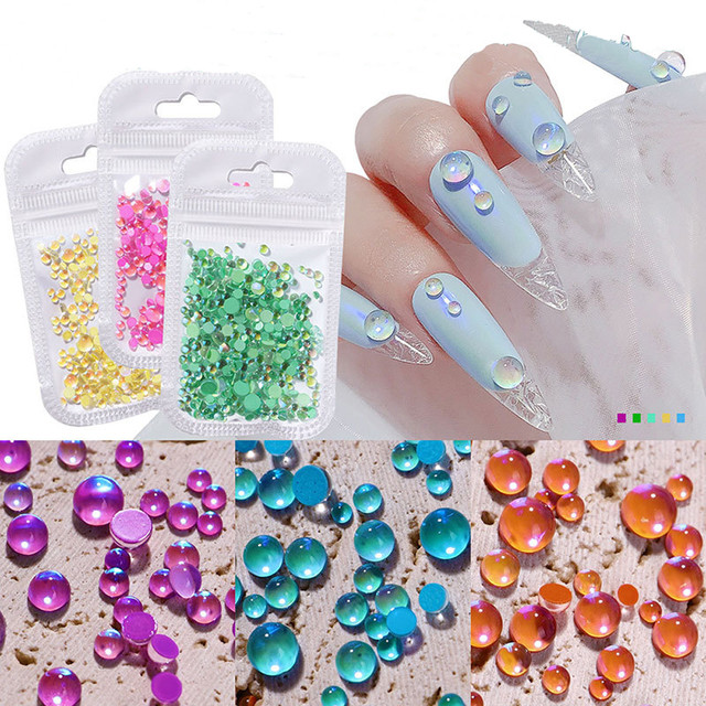 Decoration Nails Pearls 2 4, Mermaid Nails Rhinestone